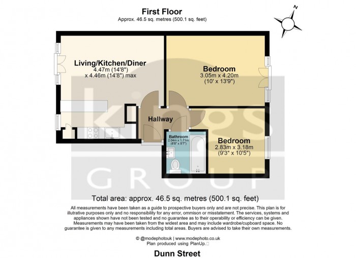 Floorplan for Dunn Street, London