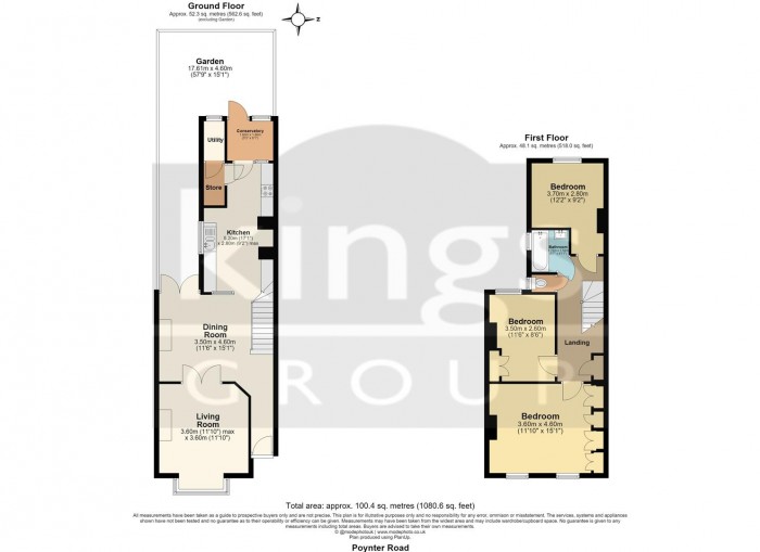 Floorplan for Poynter Road, Enfield