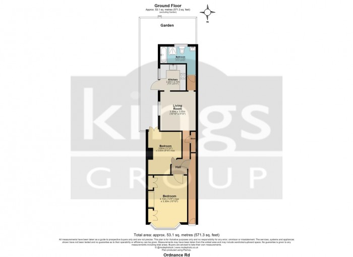Floorplan for Ordnance Road, Enfield