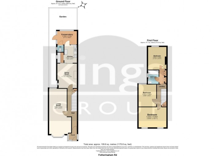Floorplan for Fotheringham Road, Enfield
