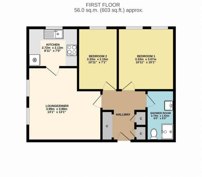 Floorplan for Beechwood Mews, Edmonton, N9