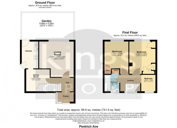 Floorplan for Pentrich Avenue, Enfield