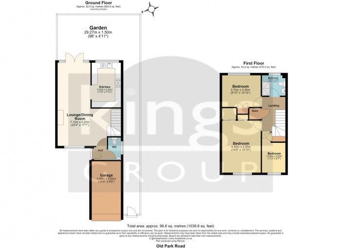 Floorplan for Old Park Road, Enfield