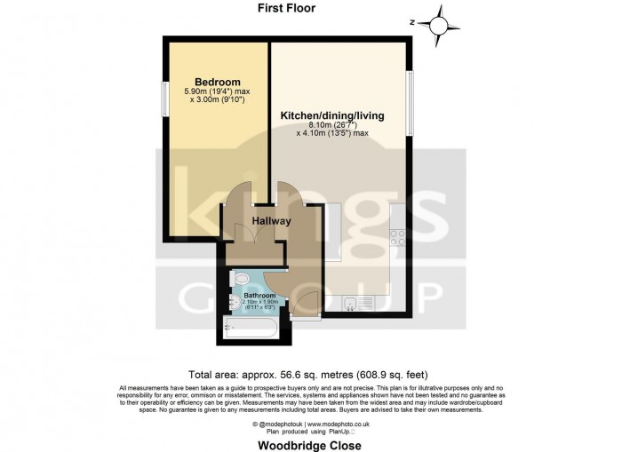 Floorplan for Woodridge Close, Enfield