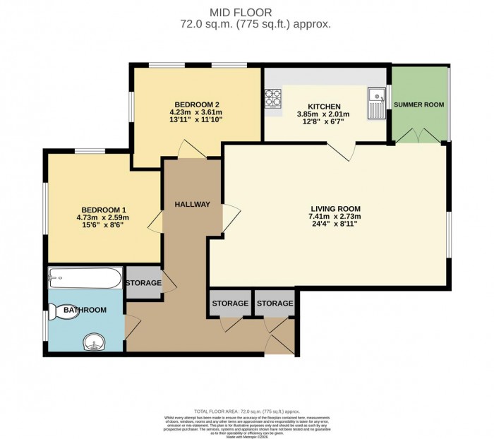 Floorplan for Lebus Street, London