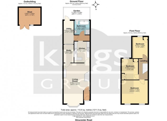 Floorplan for Gloucester Road, London