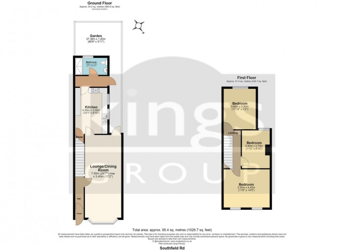 Floorplan for Southfield Road, Enfield