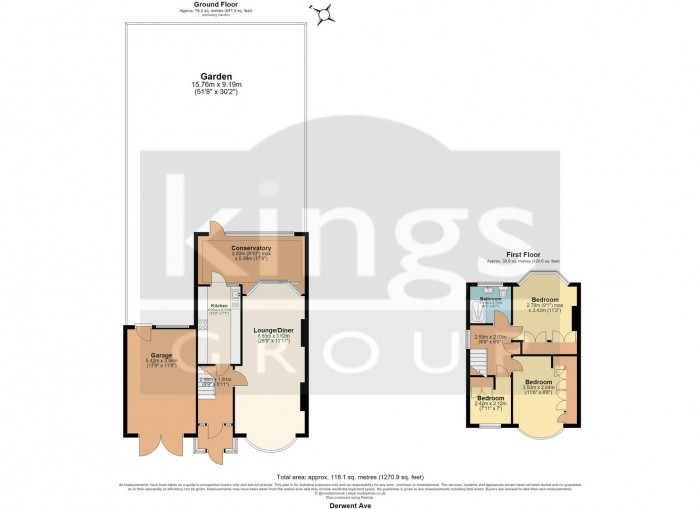 Floorplan for Derwent Avenue, Edmonton, N18