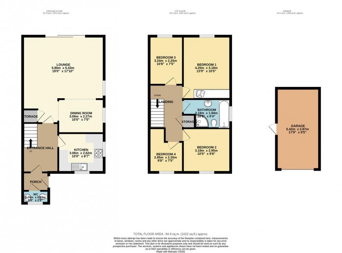 Floorplan for Harlow Road, Roydon
