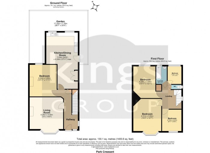 Floorplan for Park Crescent, Enfield