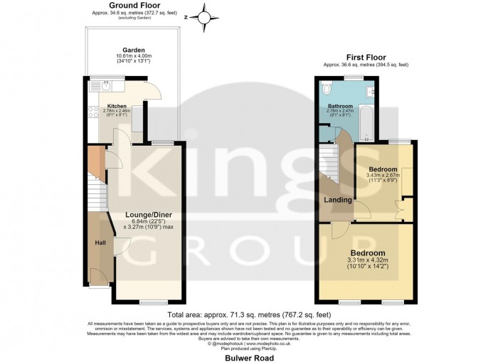 Floorplan for Bulwer Road, Edmonton, N18