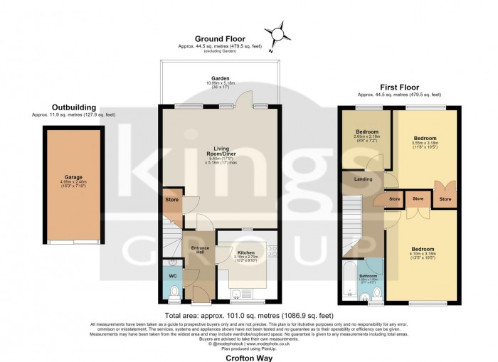 Floorplan for Crofton Way, Enfield