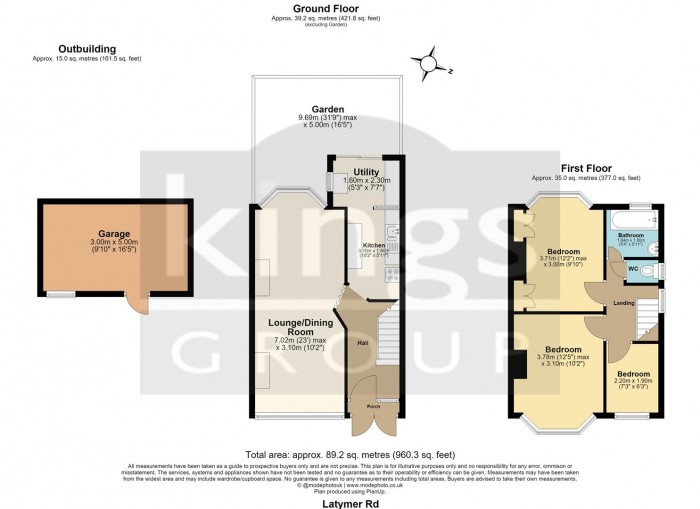 Floorplan for Latymer Road, Edmonton N9