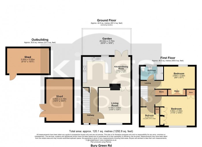 Floorplan for Bury Green Road, Cheshunt, Waltham Cross