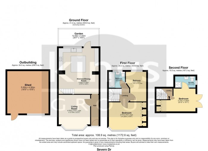 Floorplan for Severn Drive, Enfield