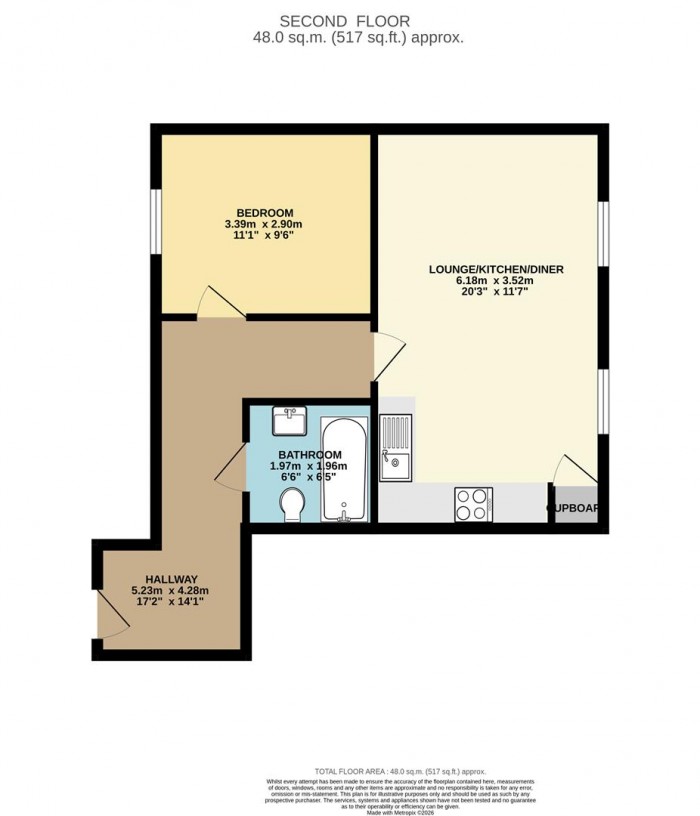 Floorplan for Capworth Street, London
