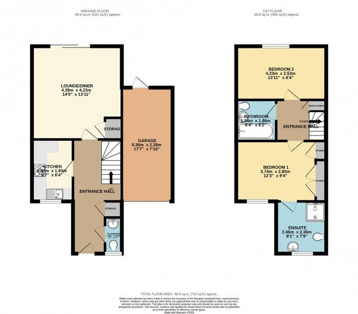 Floorplan for Ridgeways, Church Langley