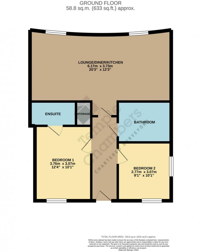 Floorplan for Lake View Court, Eleanor Way, Waltham Cross