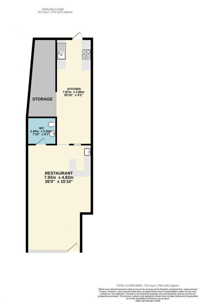 Floorplan for Forest Road, London