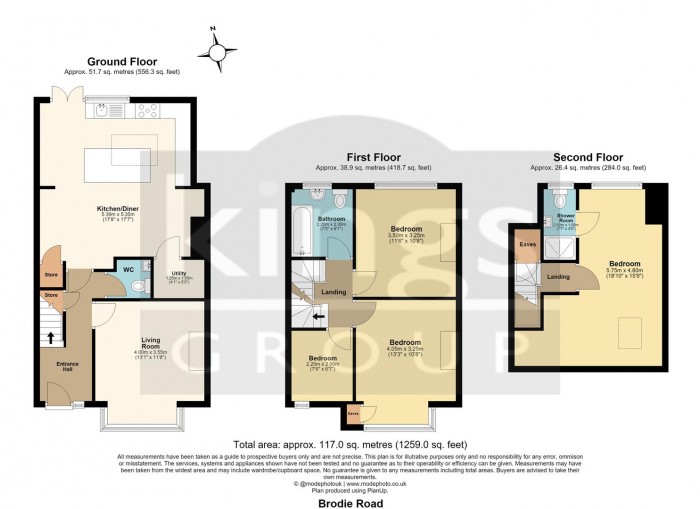 Floorplan for Brodie Road, Enfield