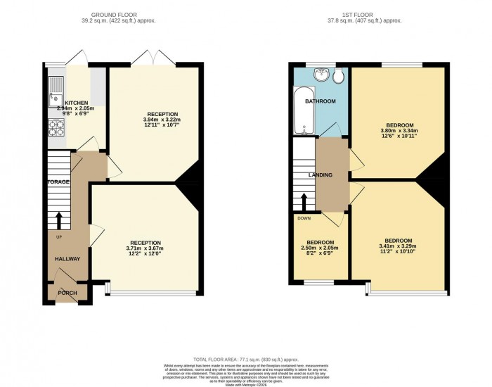 Floorplan for Cecil Road, London