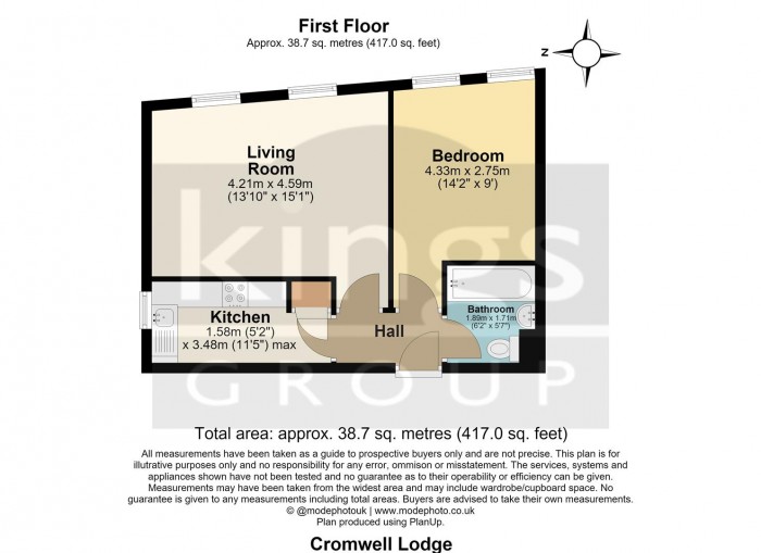 Floorplan for Cleveland Grove, London
