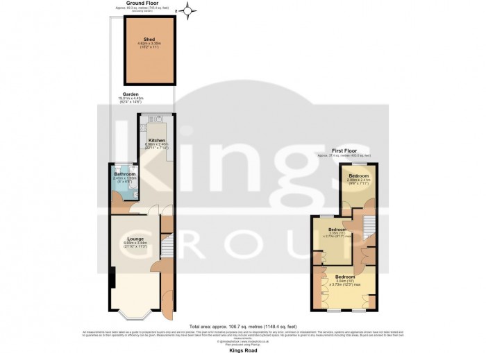 Floorplan for Kings Road, Edmonton, N18