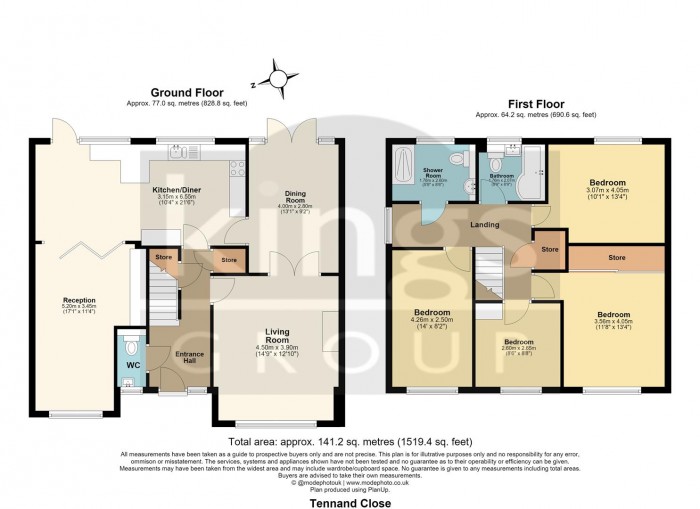 Floorplan for Tennand Close, Cheshunt, Waltham Cross