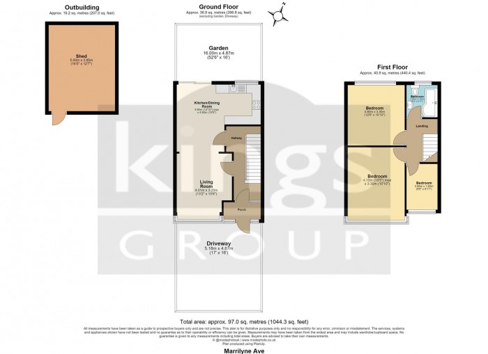 Floorplan for Marrilyne Avenue, Enfield