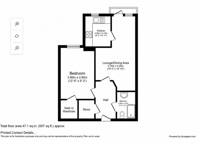 Floorplan for Sewardstone Road, Waltham Abbey
