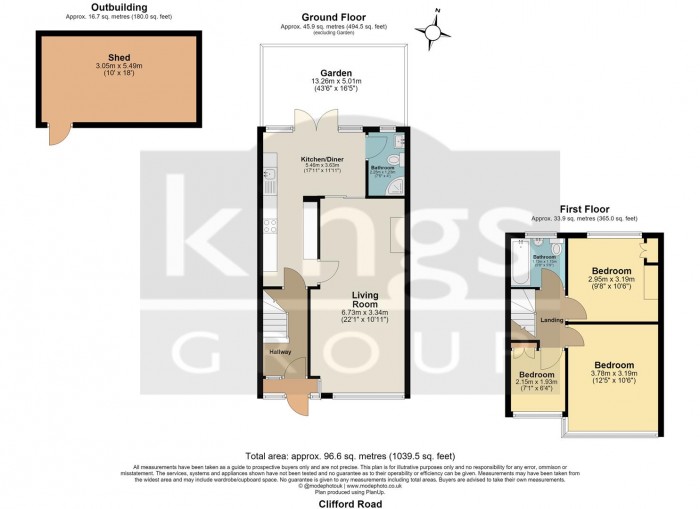 Floorplan for Clifford Road, Edmonton, N9