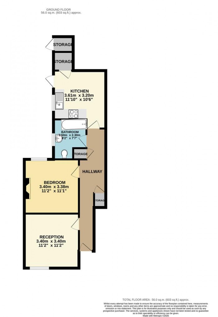 Floorplan for Silverland St, London