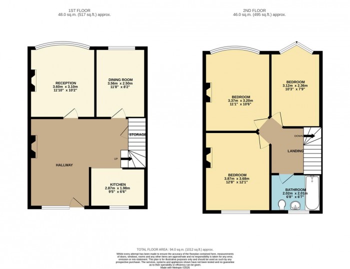 Floorplan for Billet Road, London