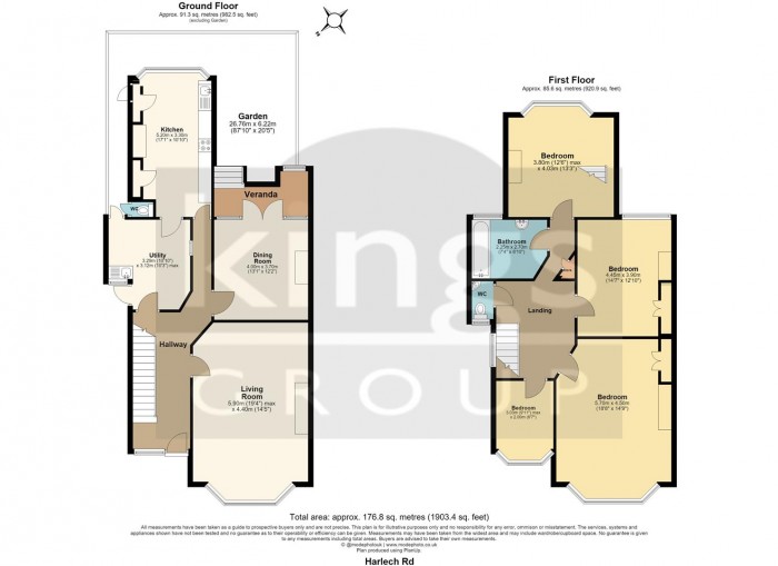 Floorplan for Harlech Road, London