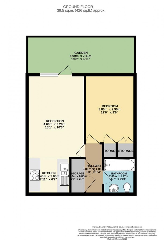 Floorplan for Gainsford Road, London